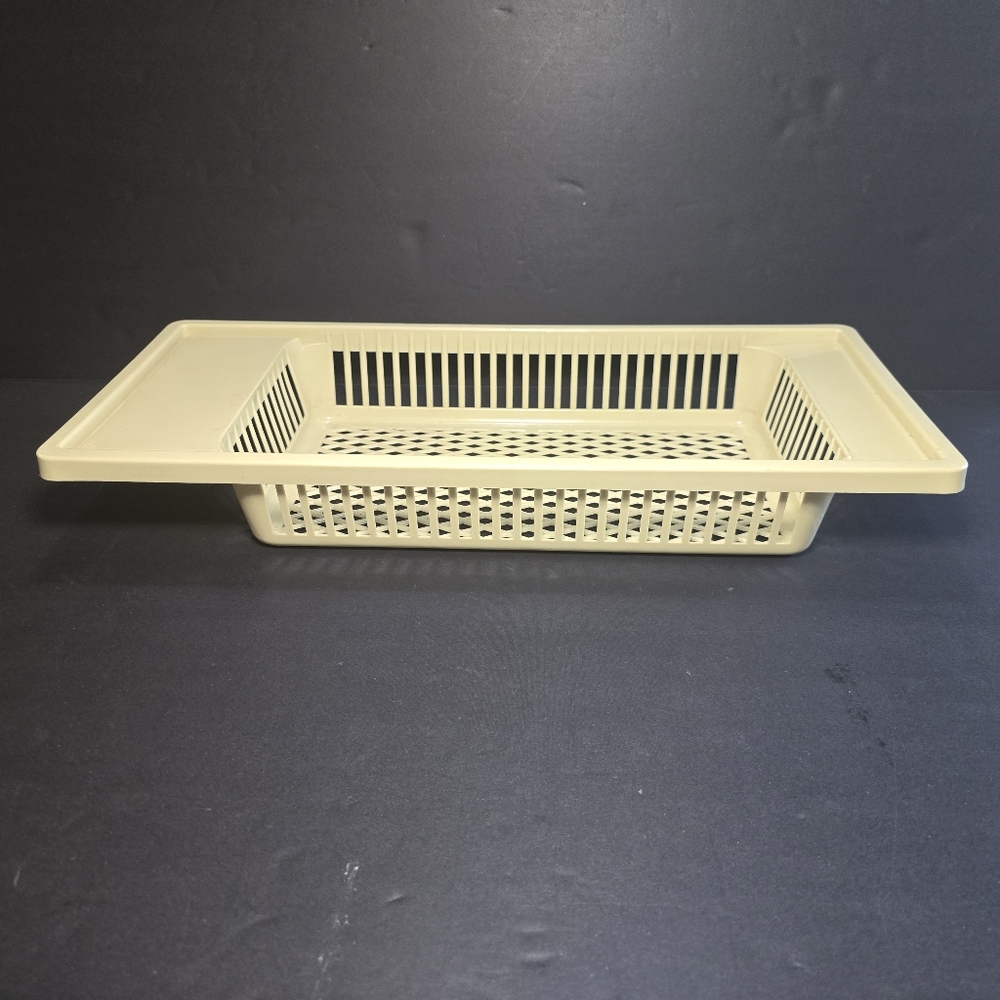 Vtg Sink Drain Vegetable Basket Plastic Drying Rack Over Sink PER ALIMENTI Italy